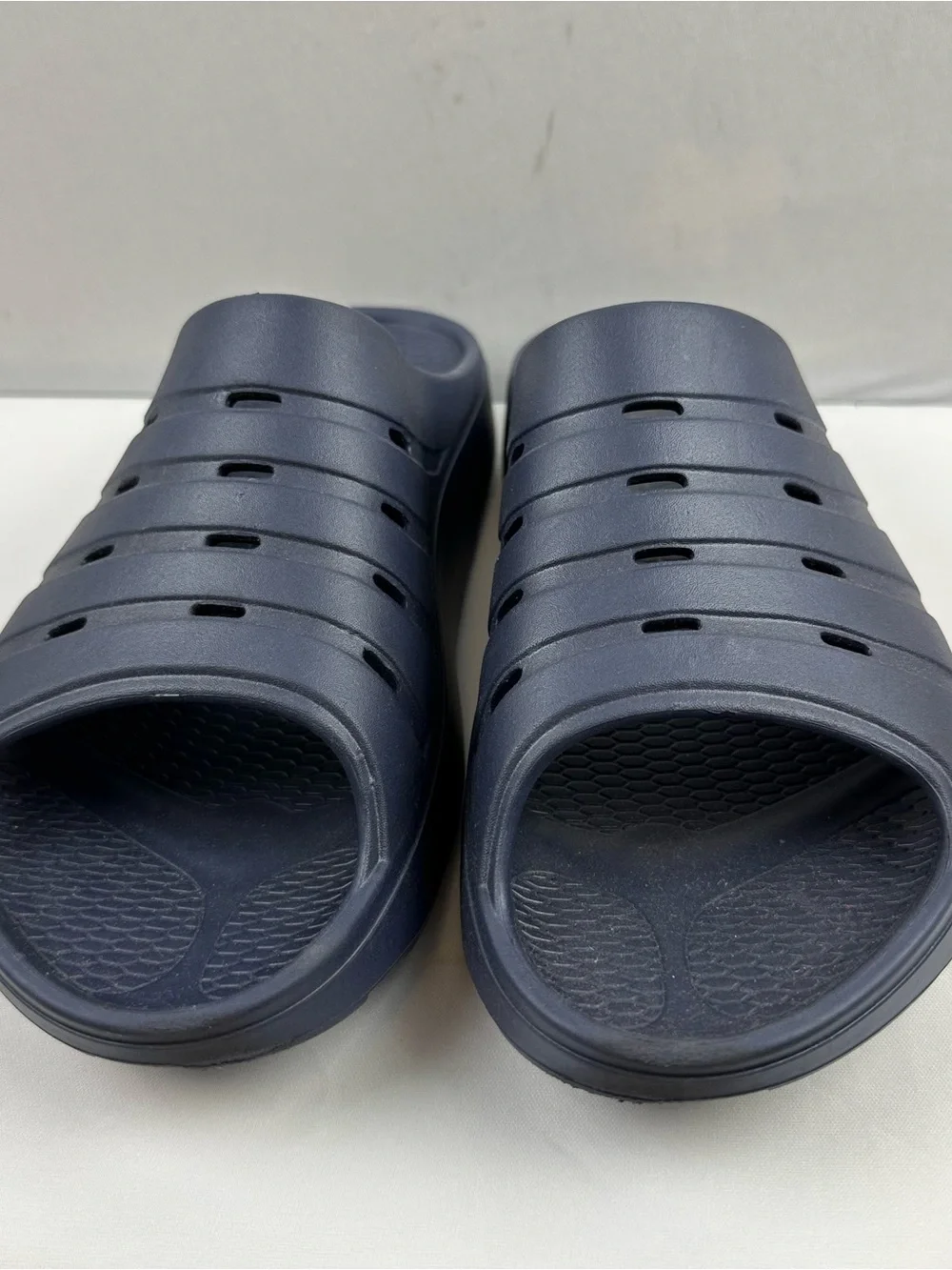 Men's Navy Slip-On Comfort Sandals - Lightweight Loafers & Slip-Ons
